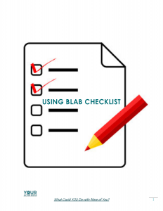 Using Blab Checklist